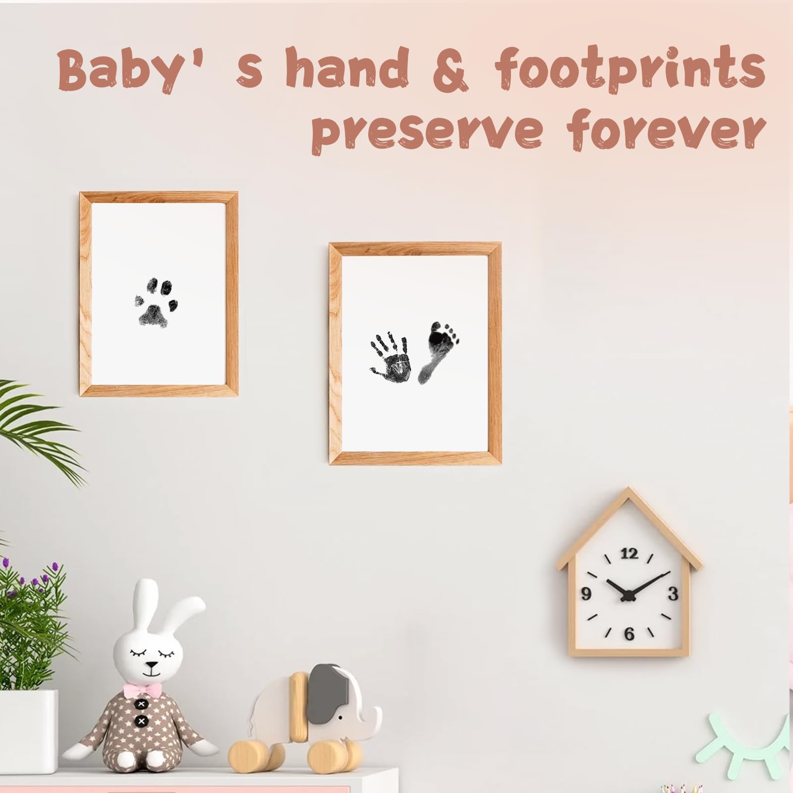 BabyQunt kit contents laid out, ready for quick, mess-free keepsake sessions