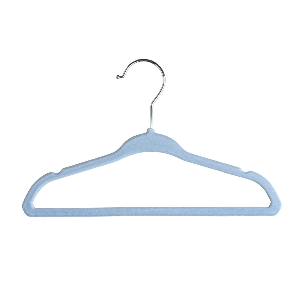 Blue color option complements modern nurseries while creating a tidy infant closet.