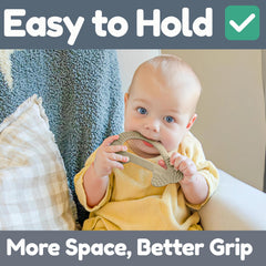 Baby's Aid dolphin teether uses food-grade silicone for non-toxic chewing.