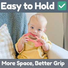 Baby's Aid dolphin-teether textures fins for soothing bite with smooth surface