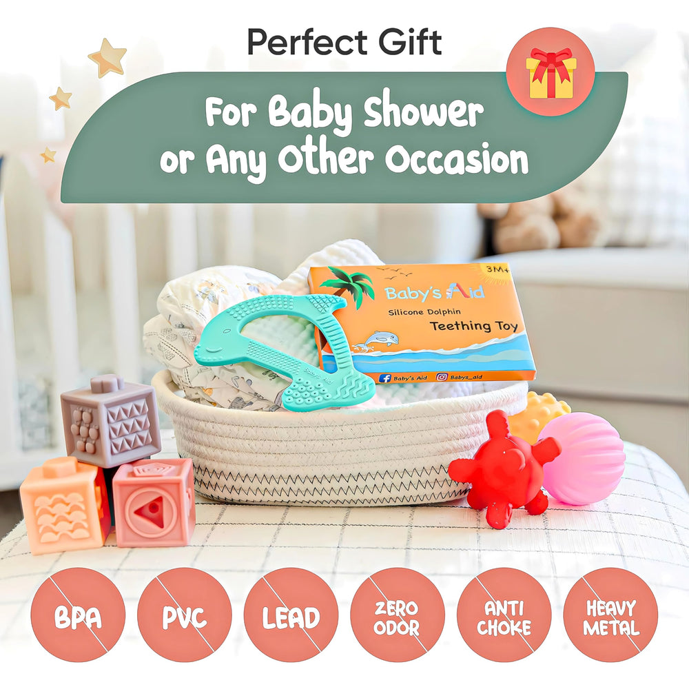 Baby's Aid teether in Bubblegum offers soothing, on-the-go teething relief.