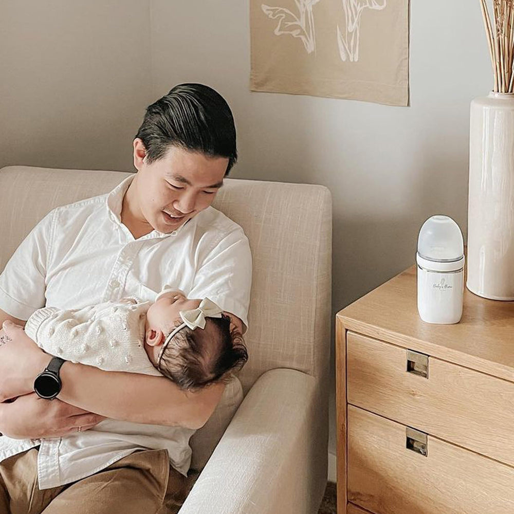 Baby's Brew 3.0 breastmilk-safe stainless steel component emphasizes safety and durability.