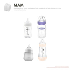Baby's Brew adapter for nanobebe wideneck bottles enabling on the go warming.
