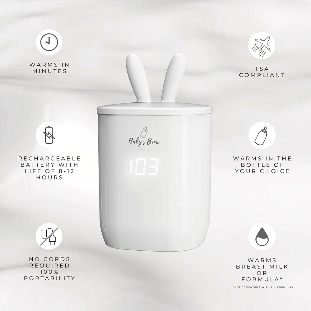 Baby’s Brew compatibility visuals with Avent, Chicco, Spectra adapters.