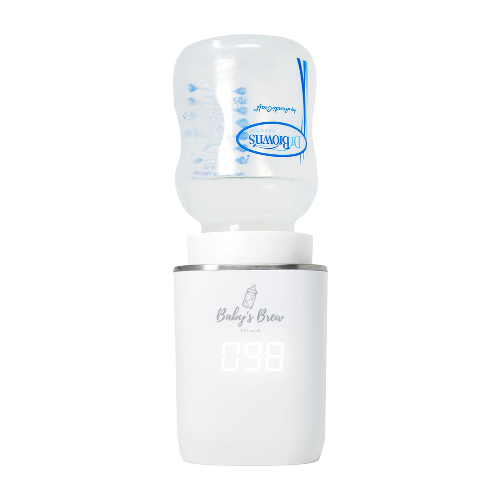 Baby’s Brew bottle adapter with Dr. Brown Wideneck compatibility secures reliable warming.