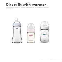 Baby’s Brew Superfast Warmer compact design tucked into a diaper bag.