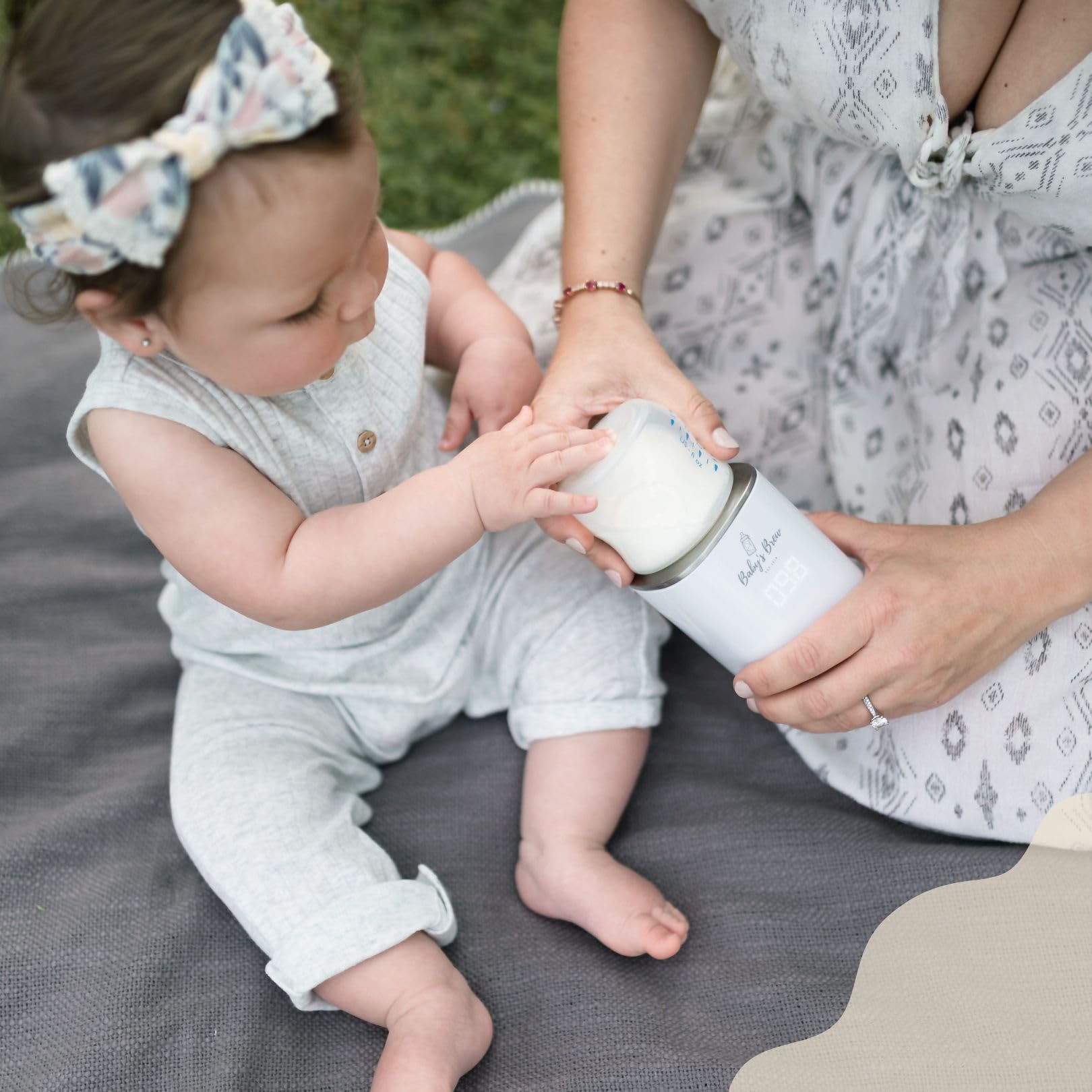 Baby’s Brew Superfast Warmer ready in a travel bag during trips.