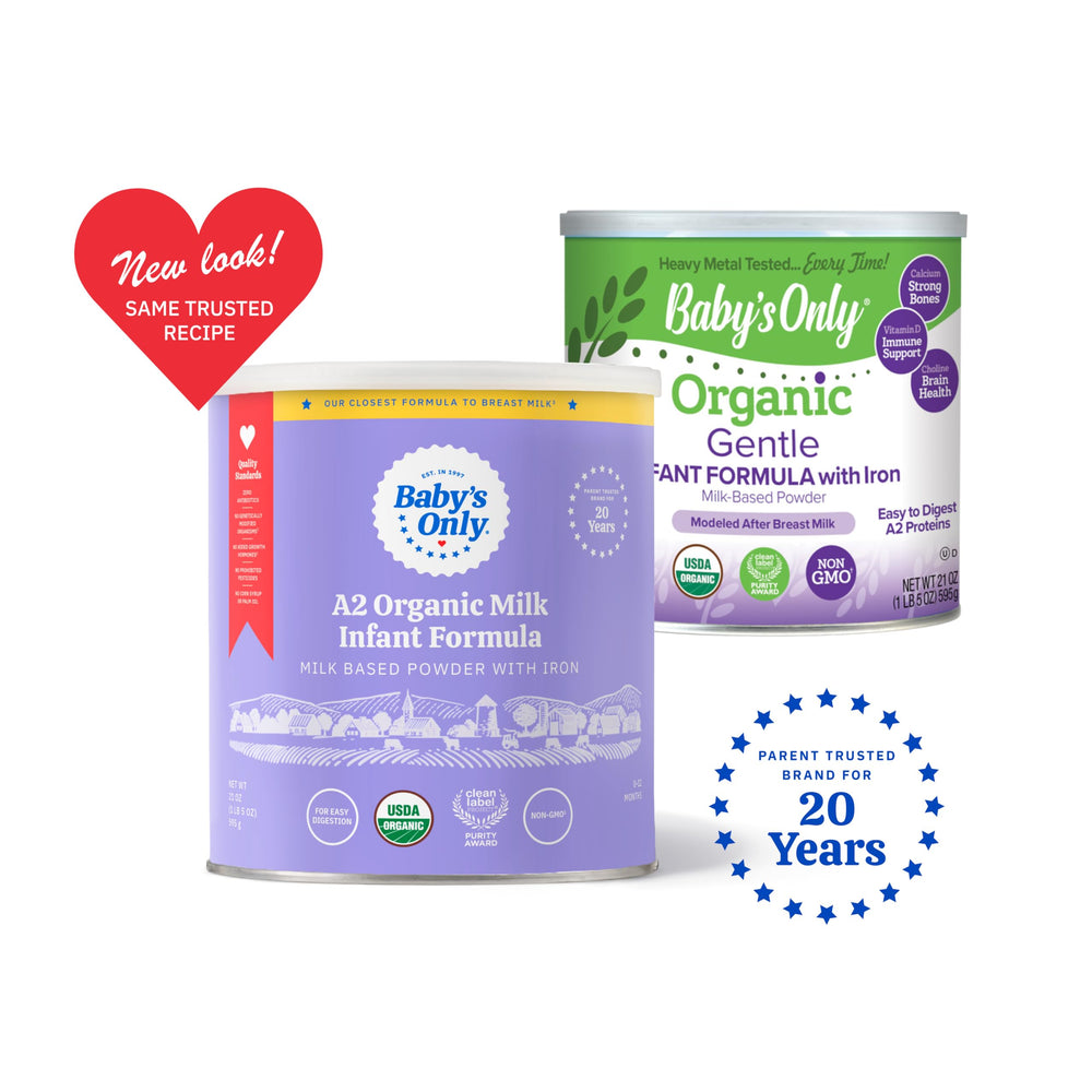 Baby's Only A2 Organic Milk Infant Formula scoop helps precise portions for feeding.