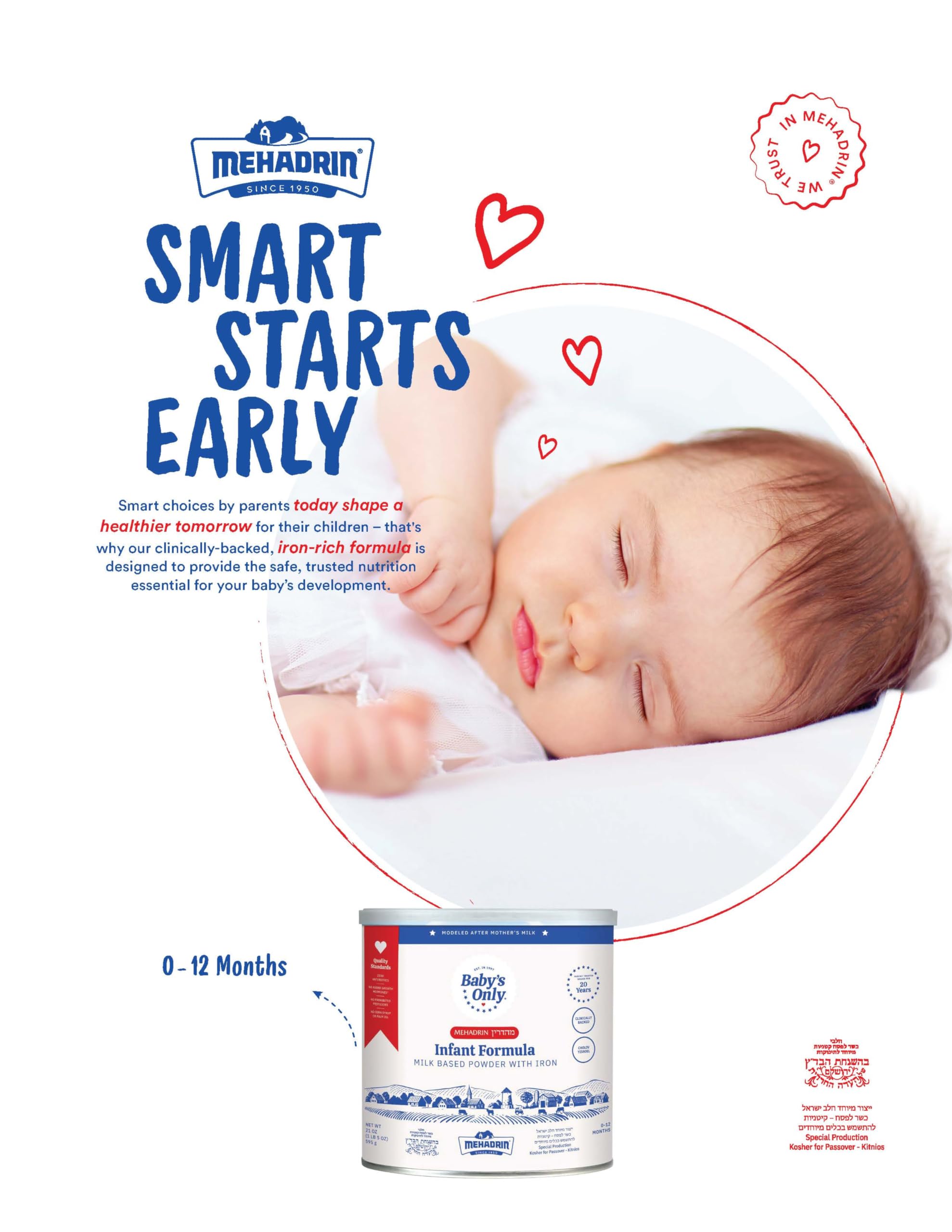 Safety certifications badge for Baby's Only Organic Complete Nutrition formula.