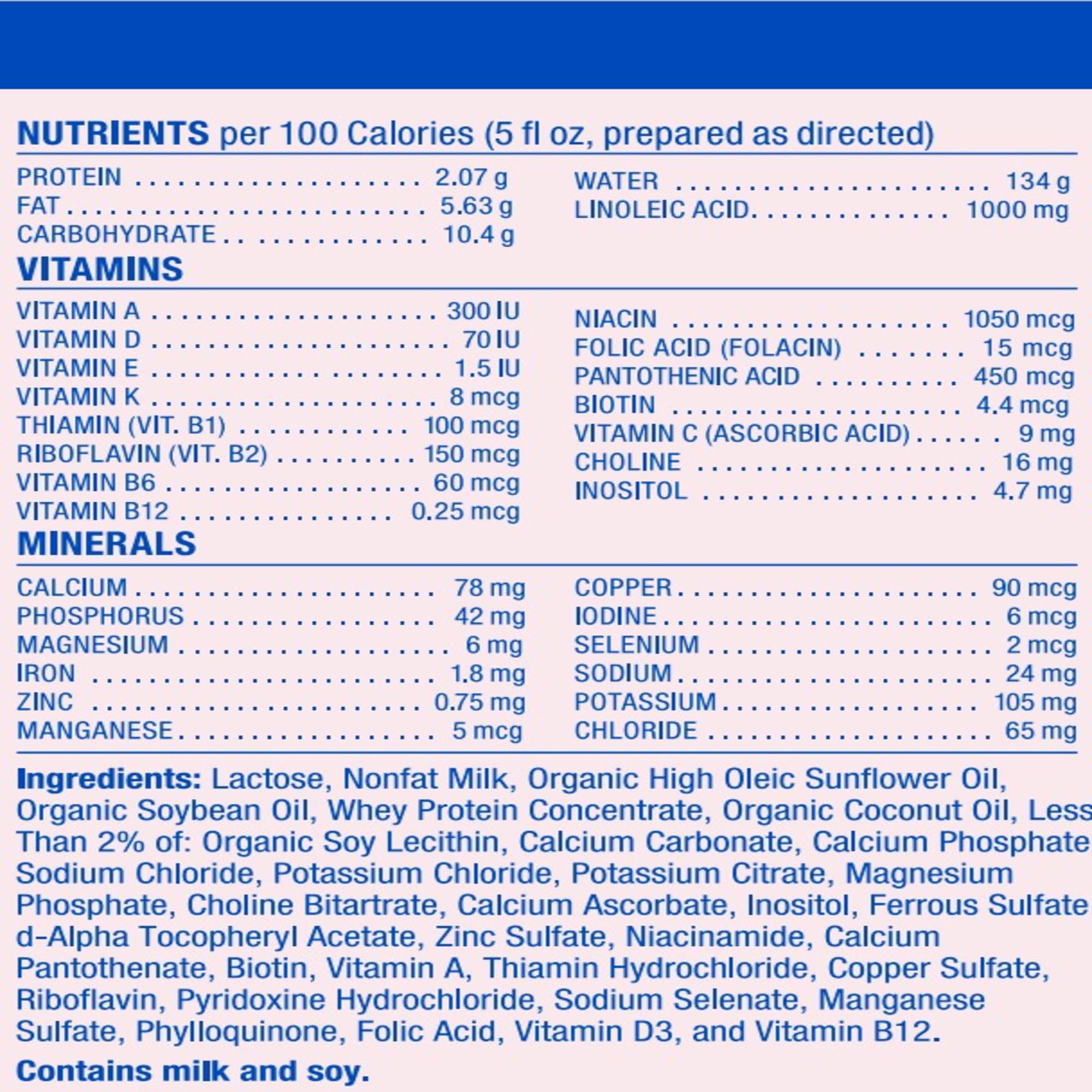 Baby's Only Organic Complete Nutrition measuring scoop with powder for precise preparation.