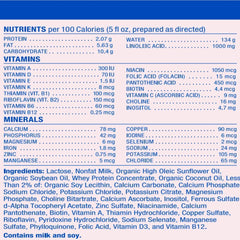 Baby's Only Organic Complete Nutrition measuring scoop with powder for precise preparation.