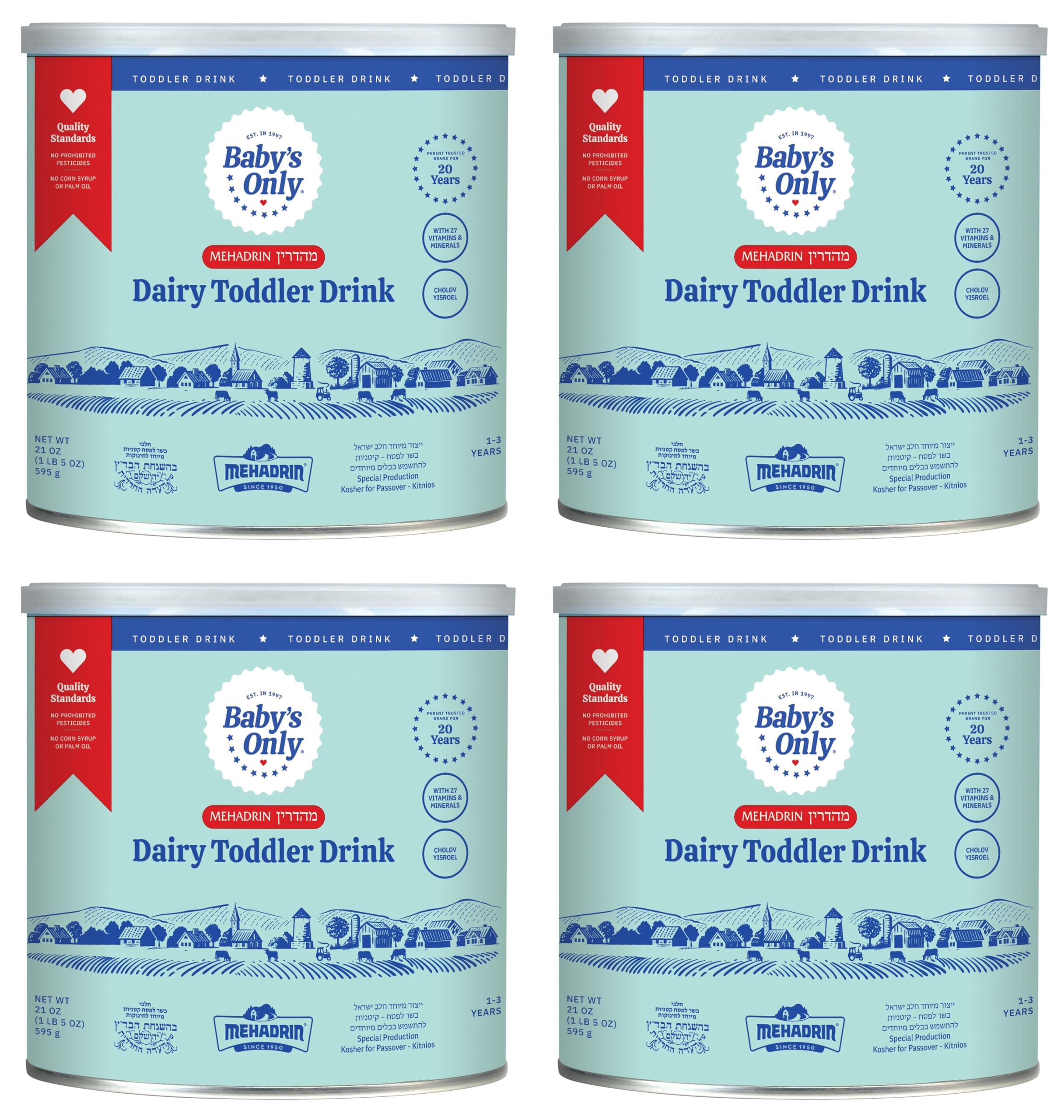 Baby's Only Organic 4-pack on shelf emphasizes value and convenience.