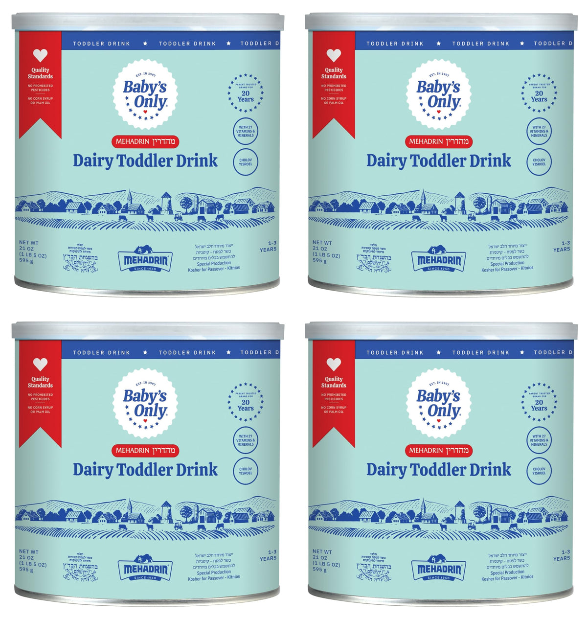 Baby's Only Organic 4-pack on shelf emphasizes value and convenience.