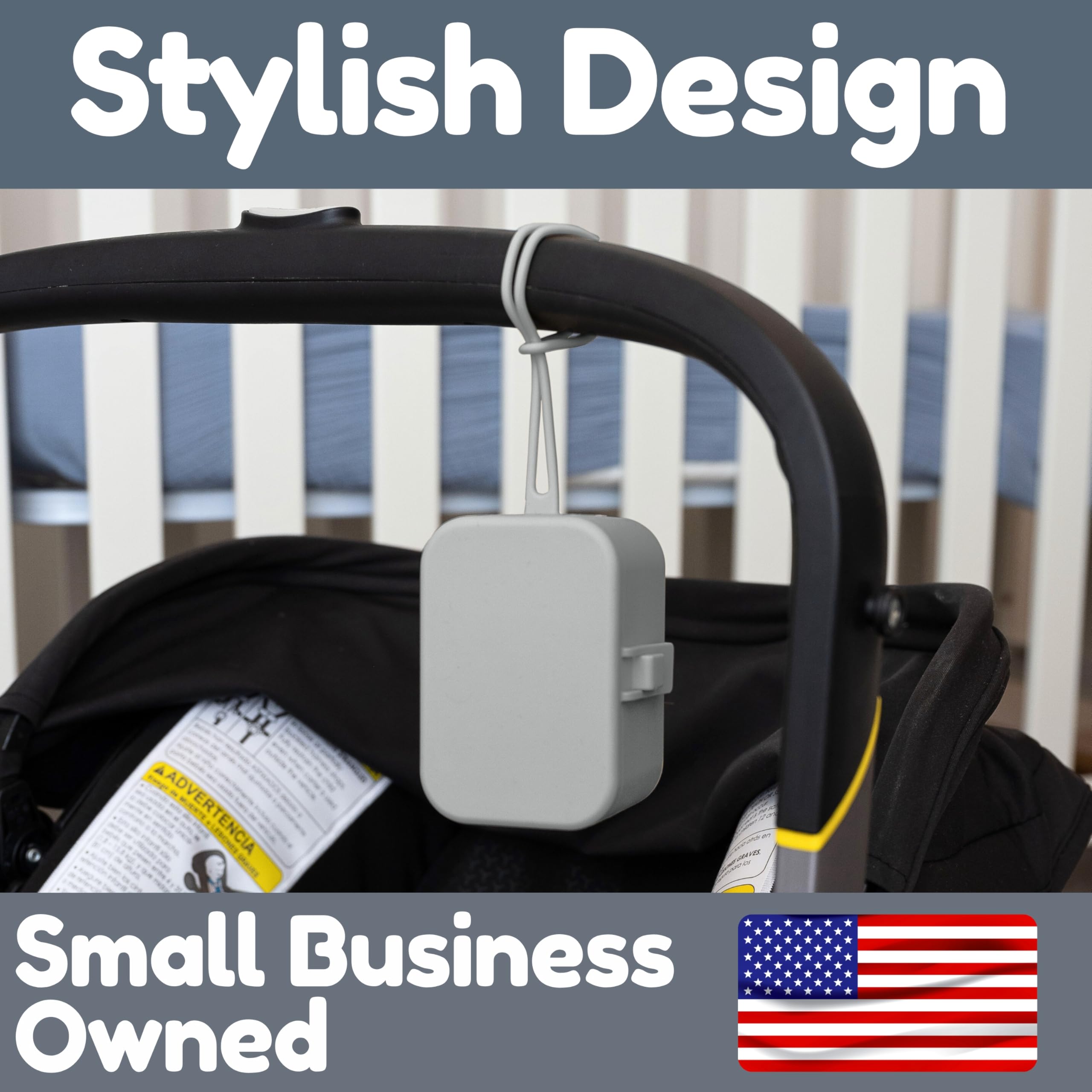 Baby's Aid silicone case protects against dust and dirt during outings.