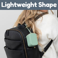 Baby's Aid pacifier case strap attachment enables secure stroller or bag carry for busy parents