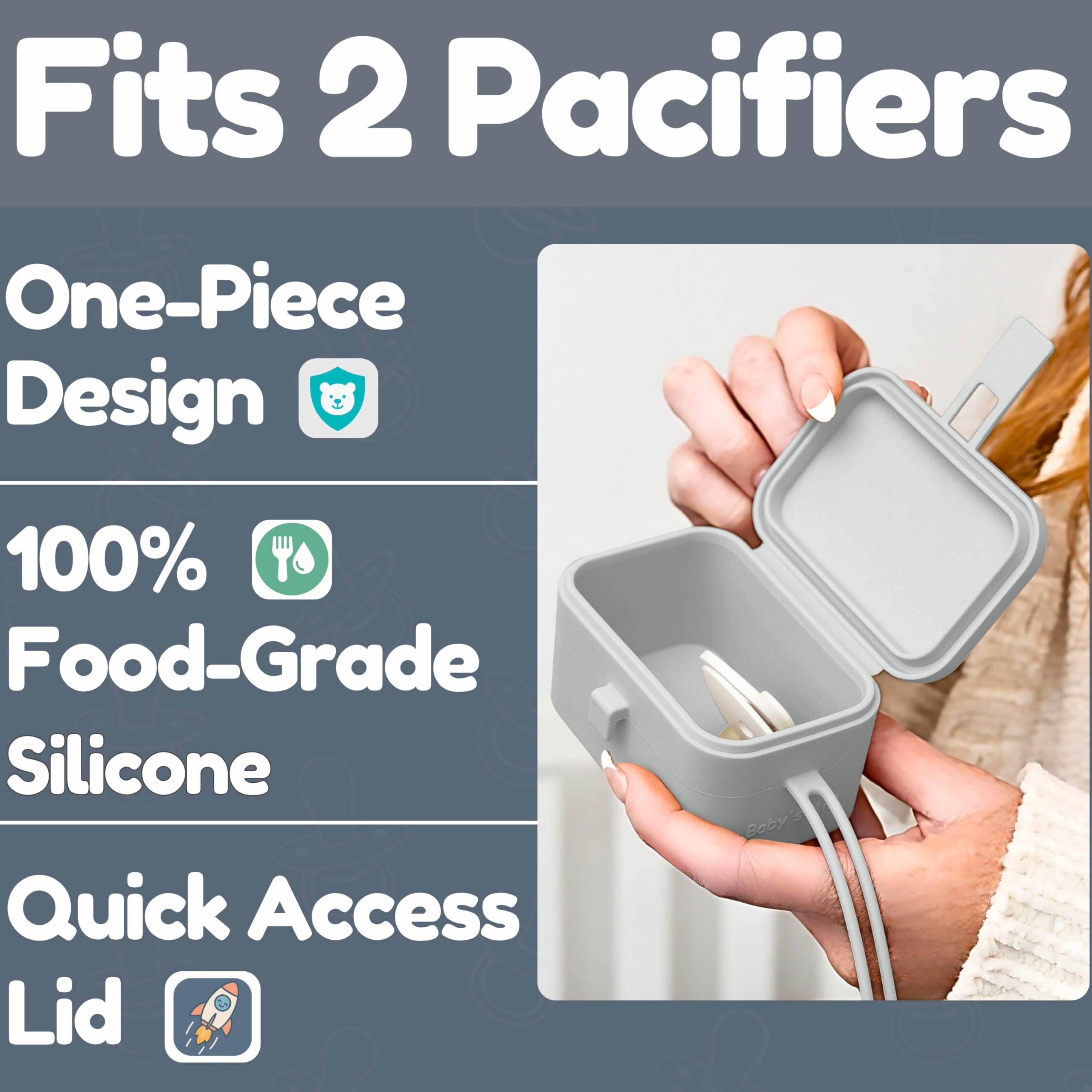 Baby's Aid silicone case is dishwasher safe for easy cleaning after use.