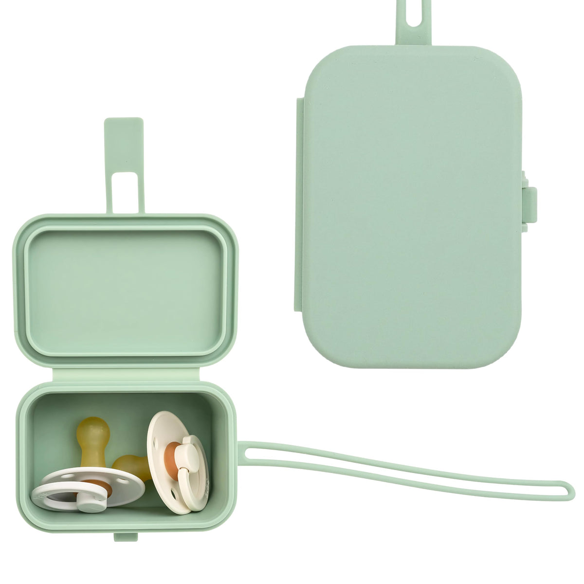 Baby's Aid silicone pacifier case seal closed keeps pacifiers clean and ready on the go