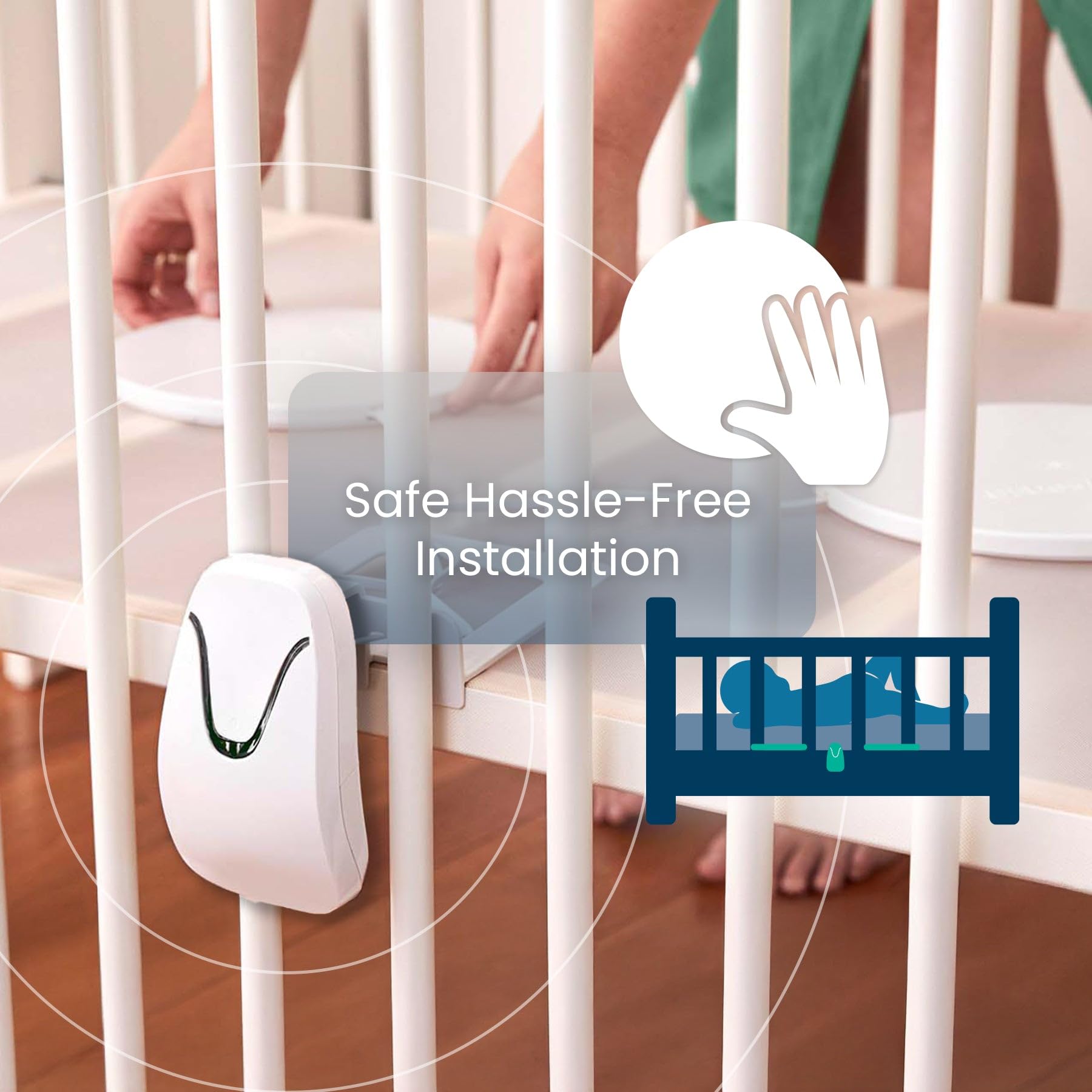 Babysense 2-way audio with lullabies and white noise supports soothing routines