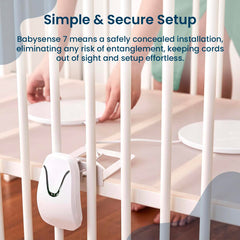 Babysense 7 non-contact monitor design highlighting non-contact safety features.