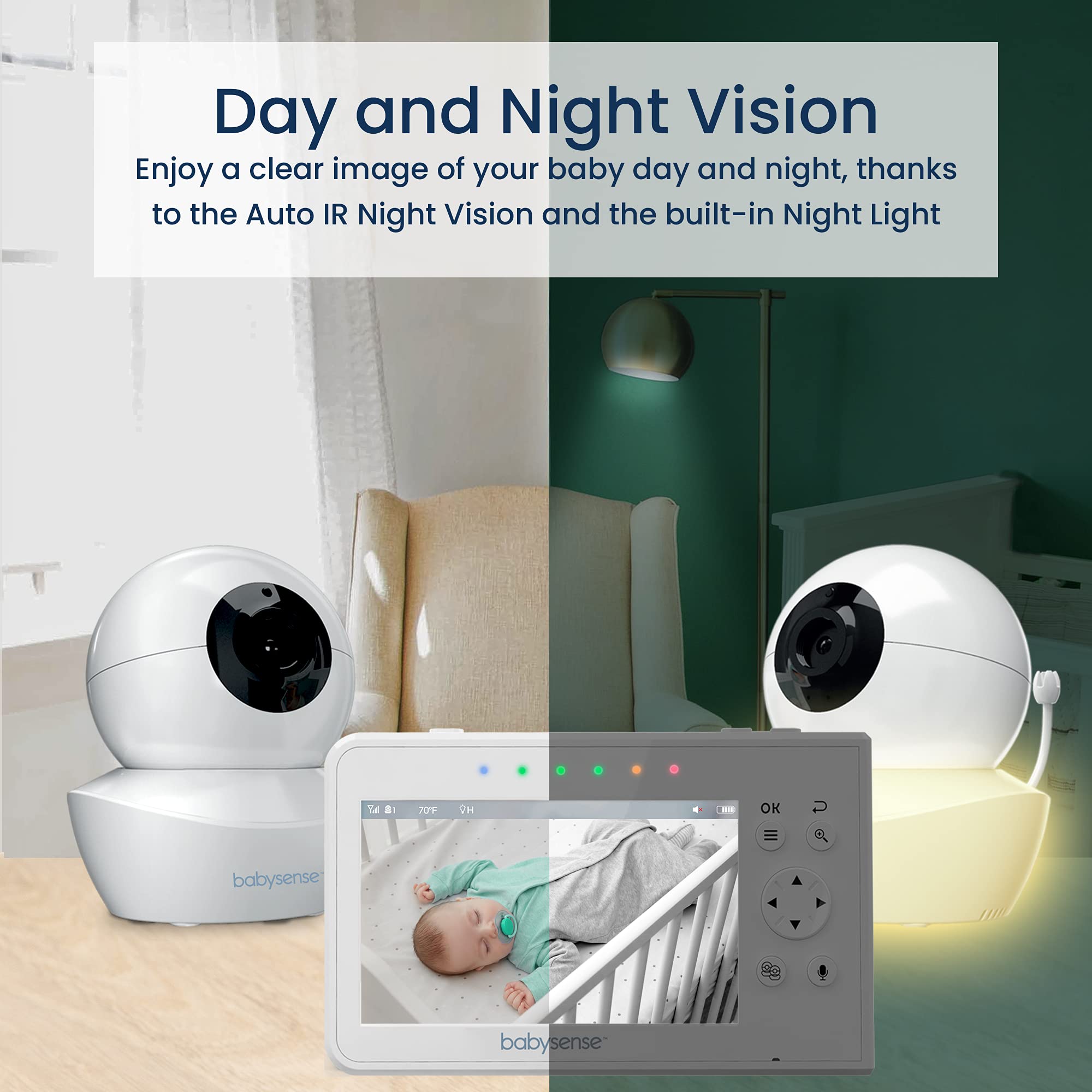 Babysense pan-tilt-zoom enables remote camera control