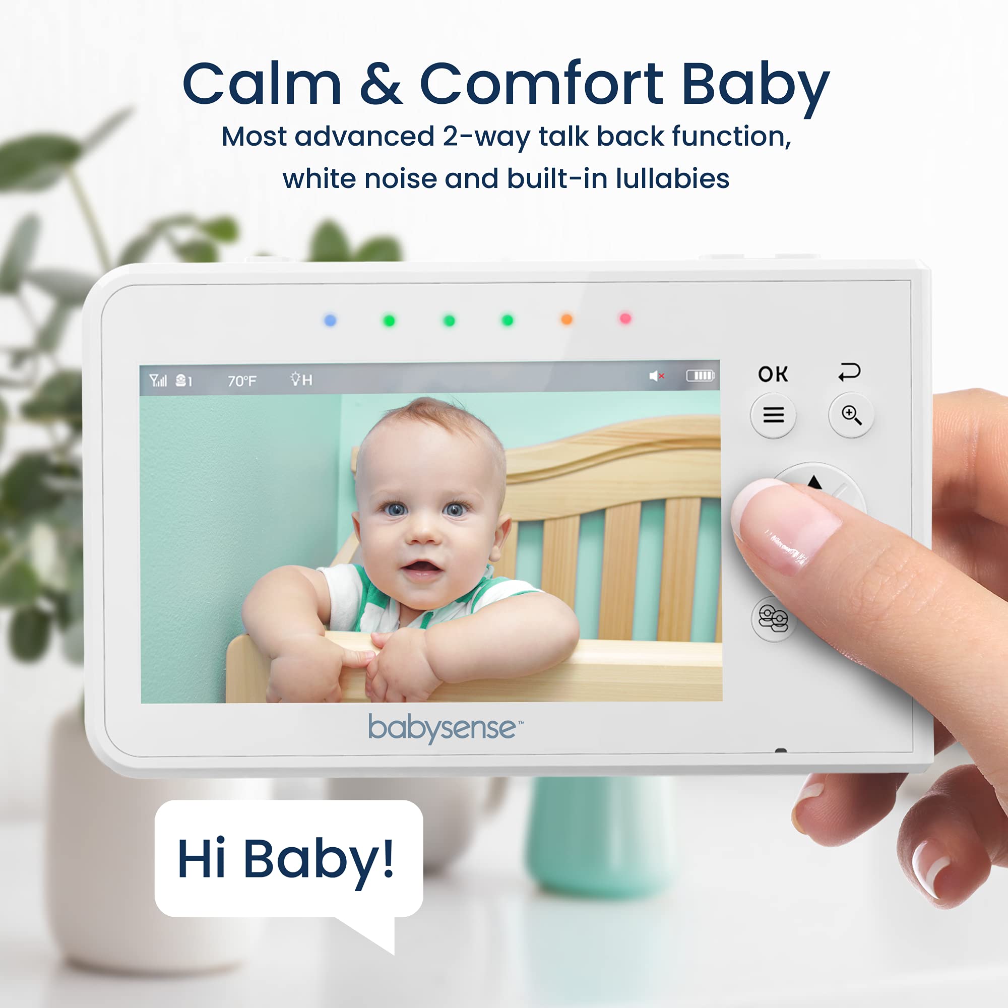 Babysense temperature alerts help you track room conditions