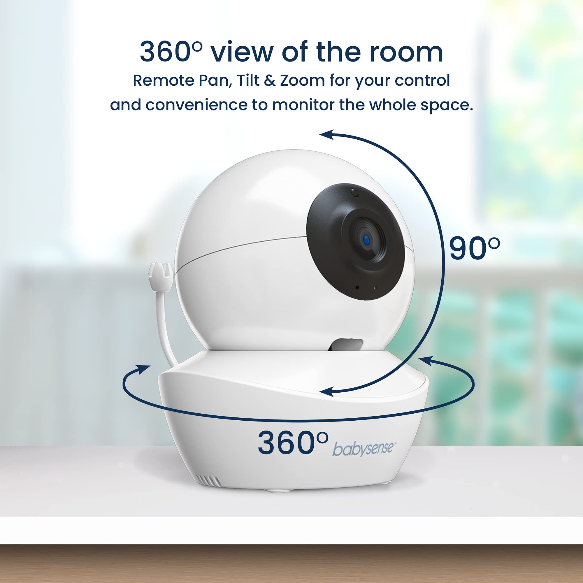 Babysense lullabies and white noise soothe without disturbance