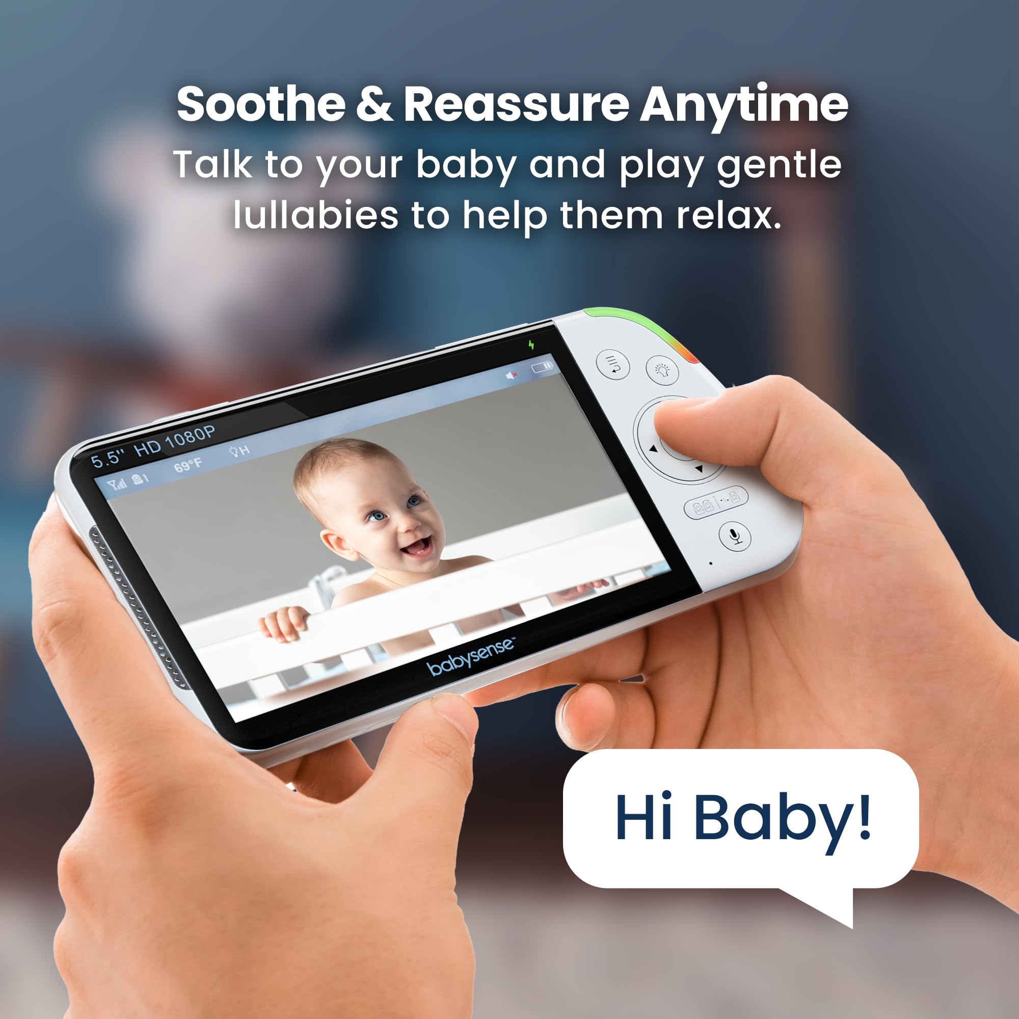 Babysense built-in white noise helps create a calm sleep environment.