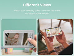 Babysense HDS2 night vision in nursery for dim-hour clarity.