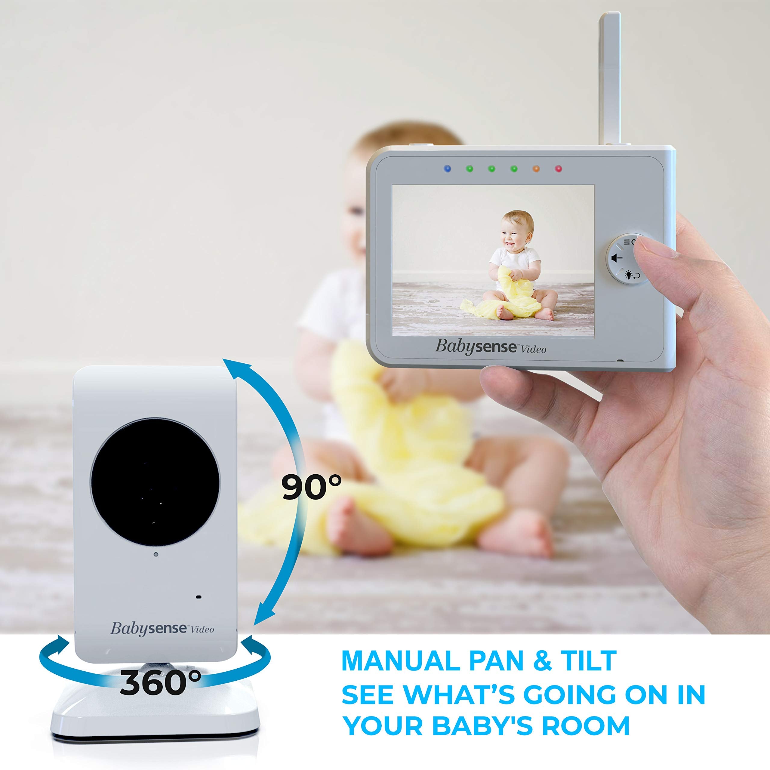 Babysense night light feature provides gentle glow for nighttime checks.