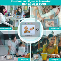 Babysense night vision capture illustrating clear dark-room visibility.