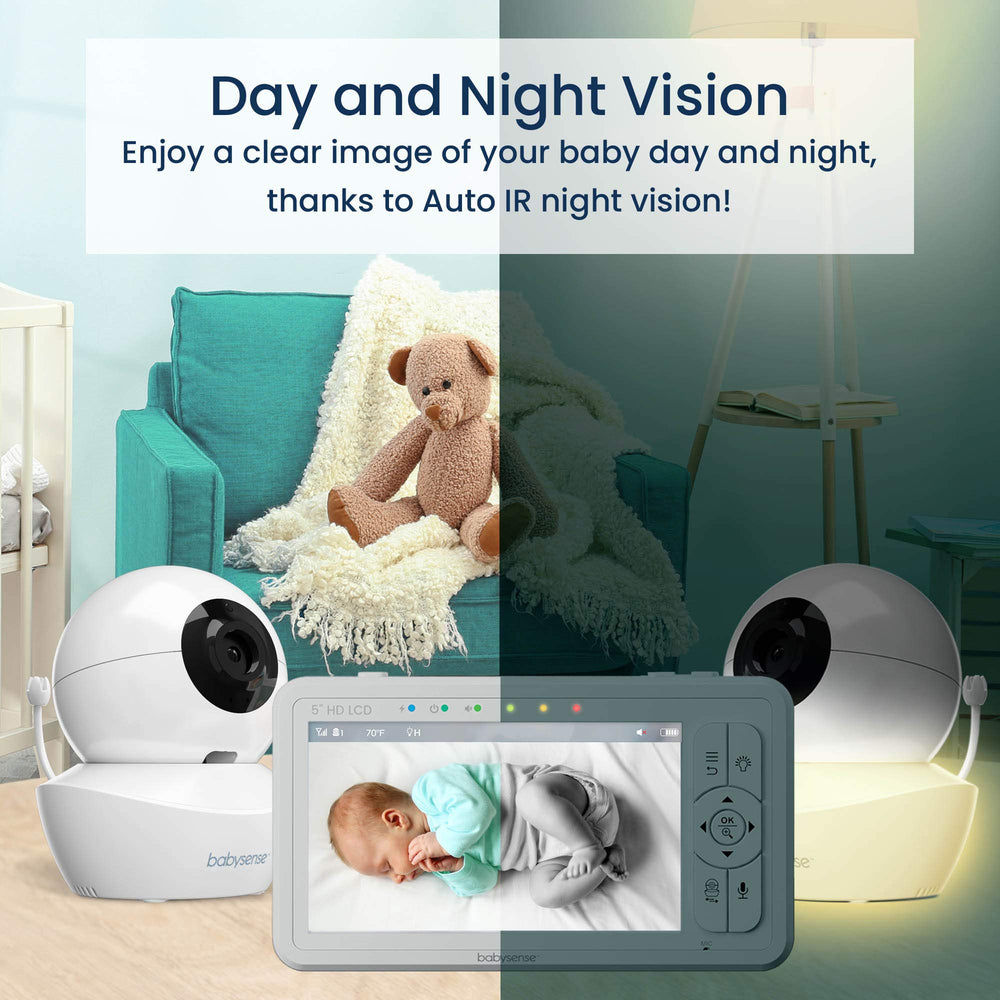 Babysense no WiFi provides secure offline viewing up to 1000 feet.