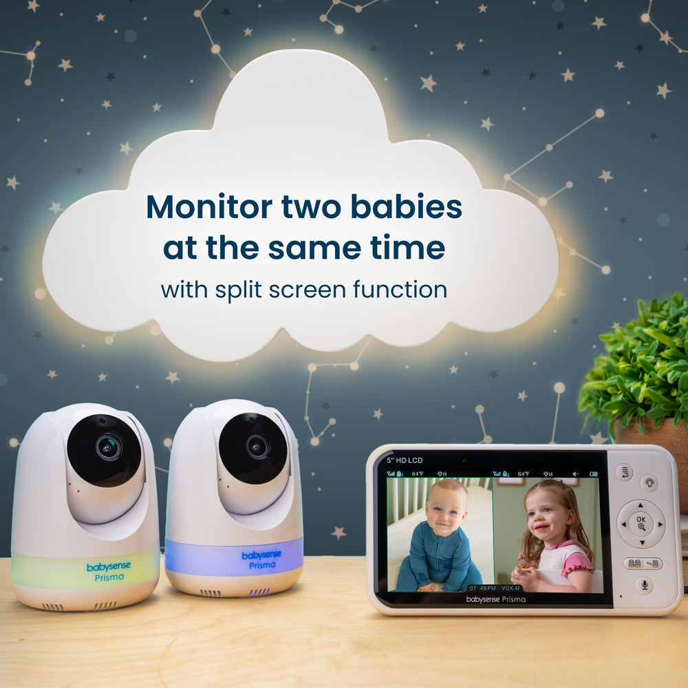 Babysense Prisma ECO VOX mode keeps battery use efficient during small noises.