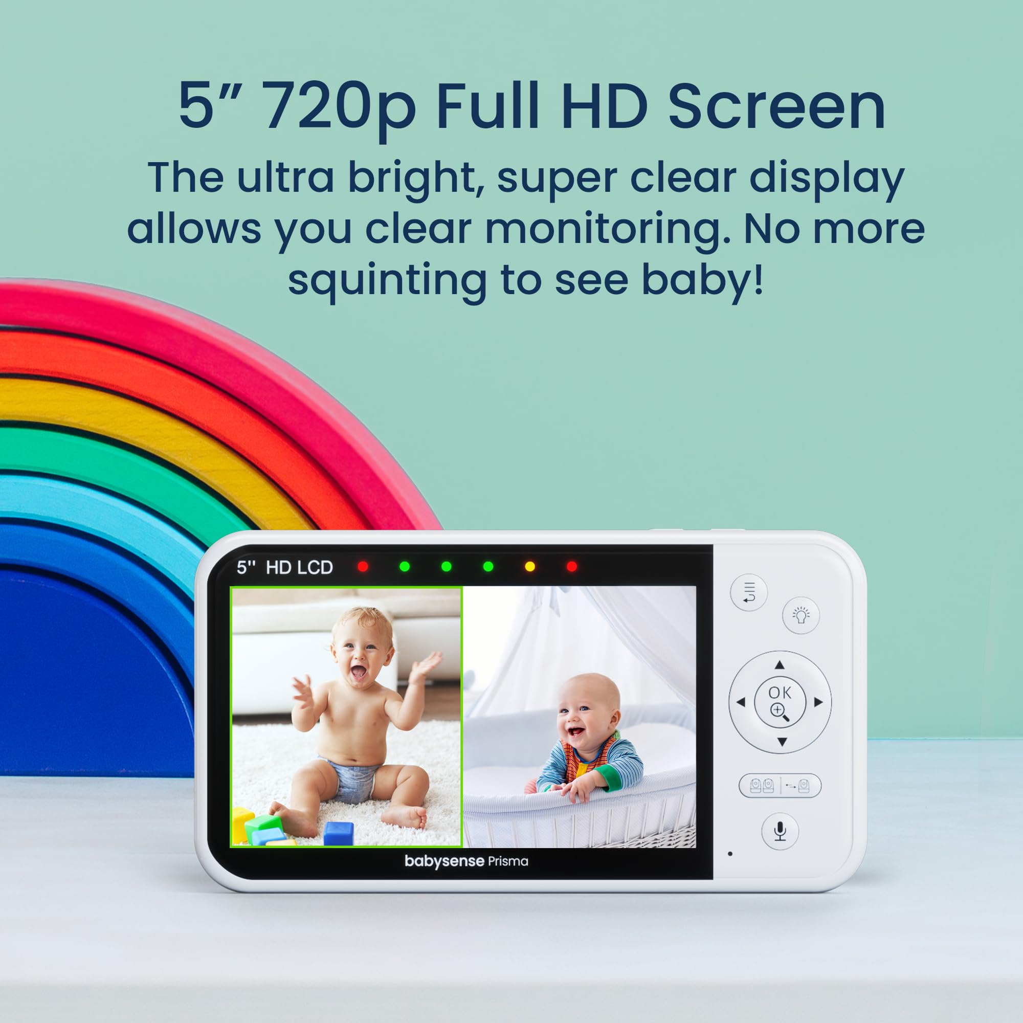 Babysense Prisma no WiFi security highlight for private offline monitoring