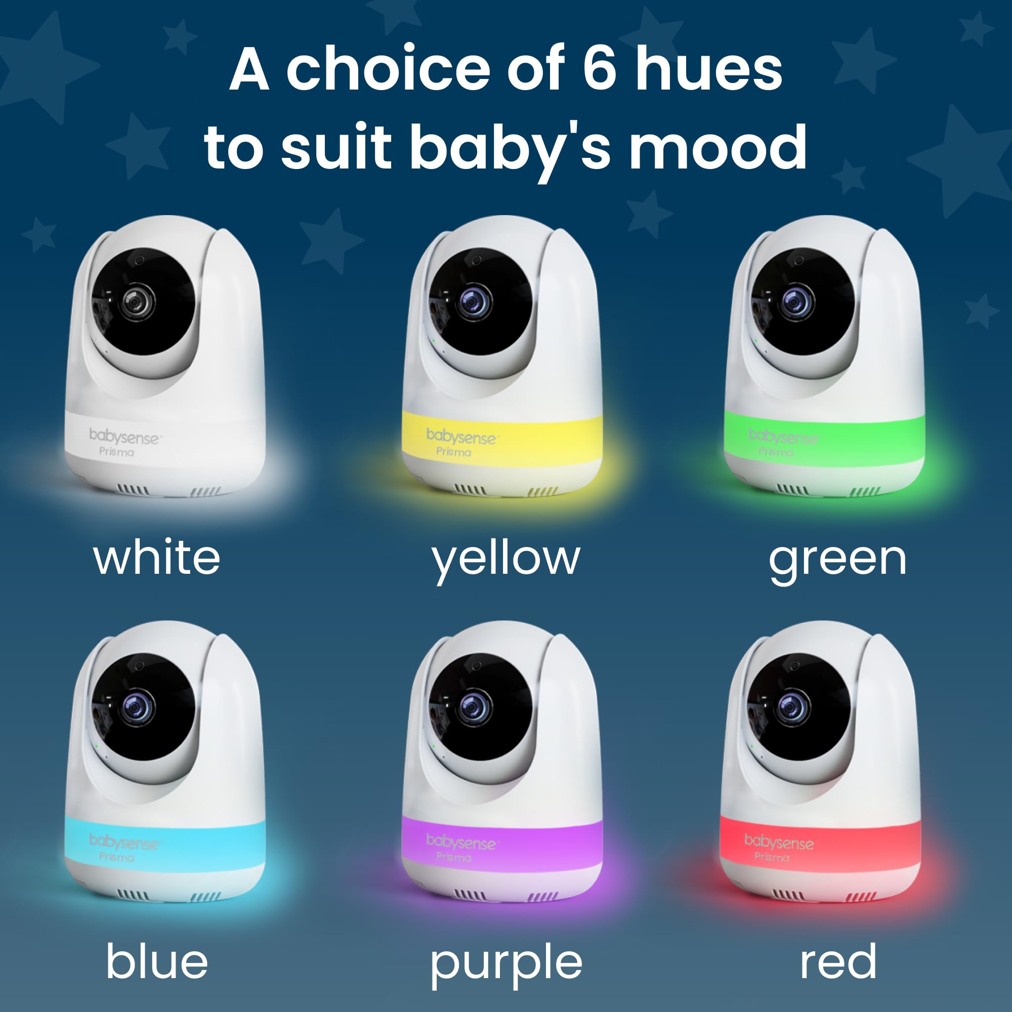 Babysense Prisma split-screen view helps you supervise two angles or kids at once.