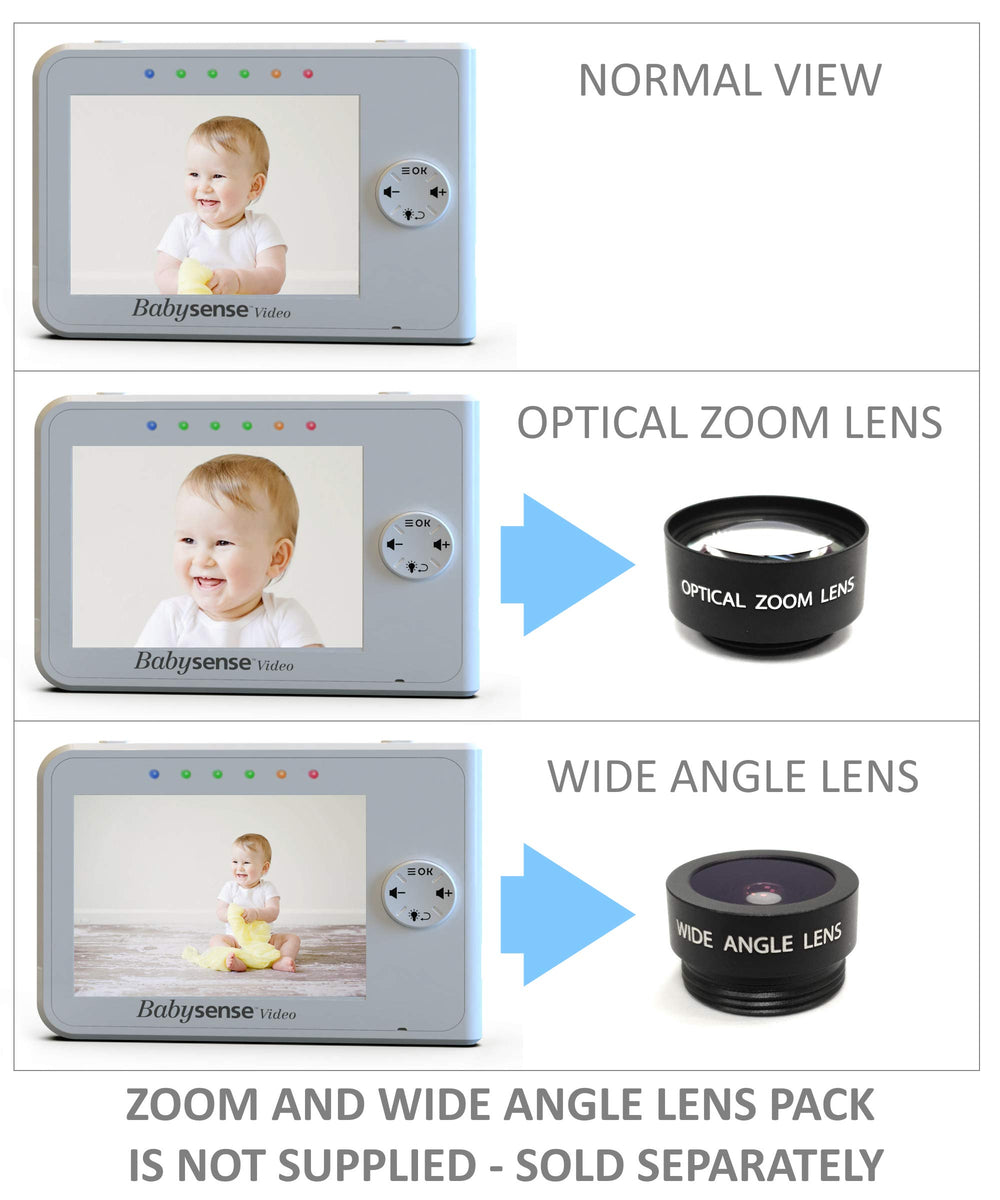 Babysense 960-foot open-space range shown for extended parent monitoring.