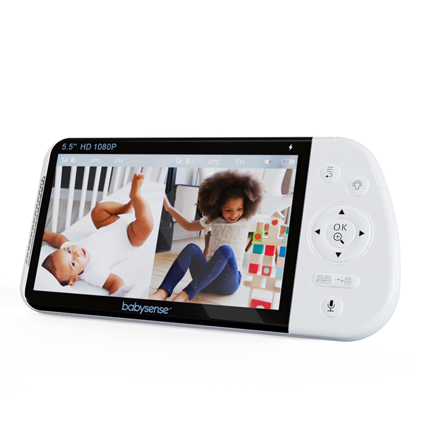 Babysense replacement parent unit with 5.5-inch display for clear, private monitoring.
