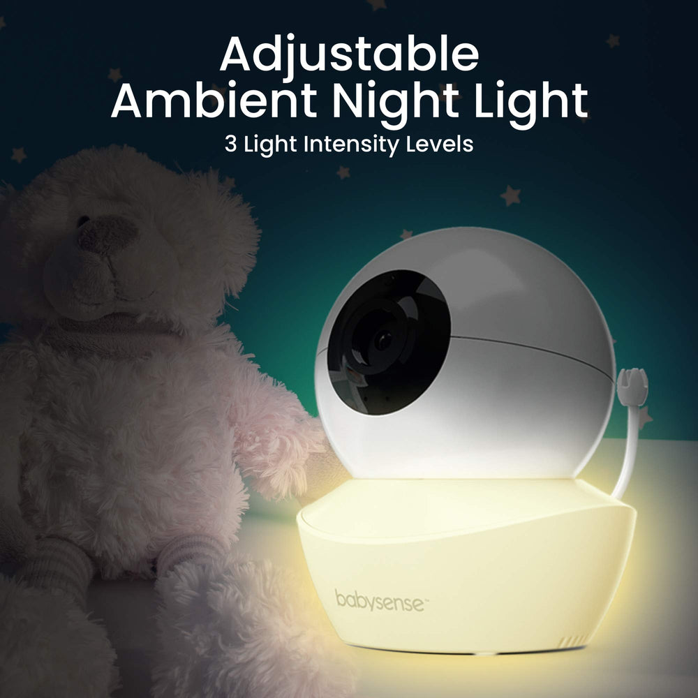 Babysense SCAN mode switches audio between cameras every 15 seconds.