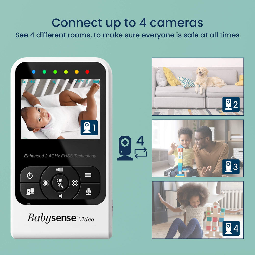 Babysense V24R long-range-connection ensures reliable monitoring across open spaces.