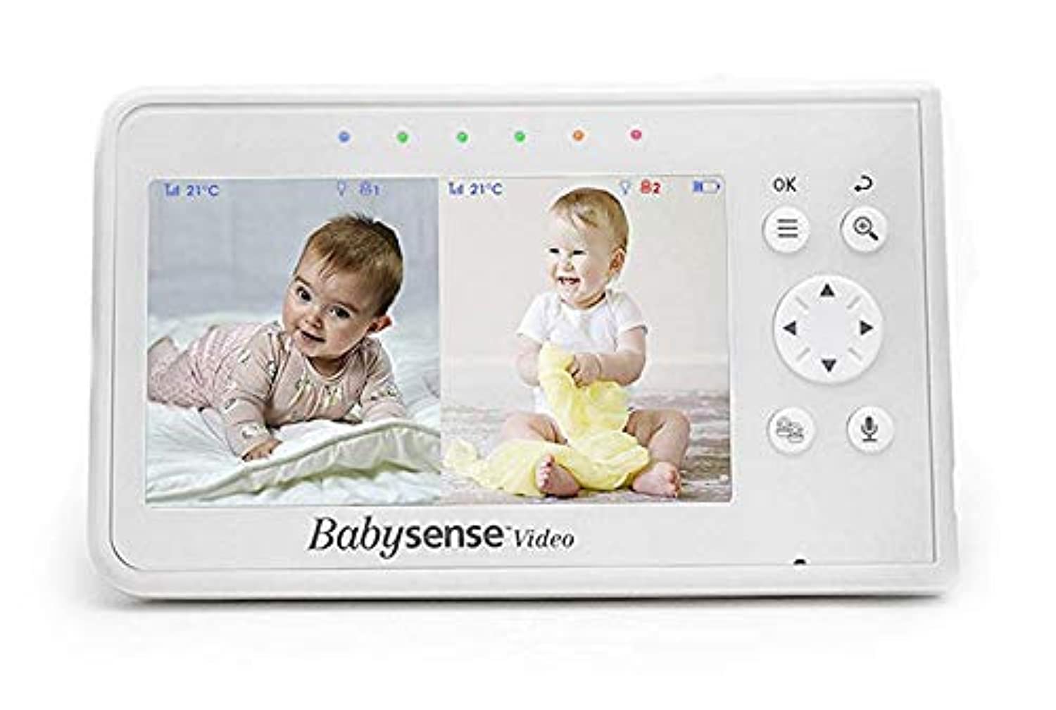 Babysense V43 parent unit on display for video monitor highlighting reliable room monitoring