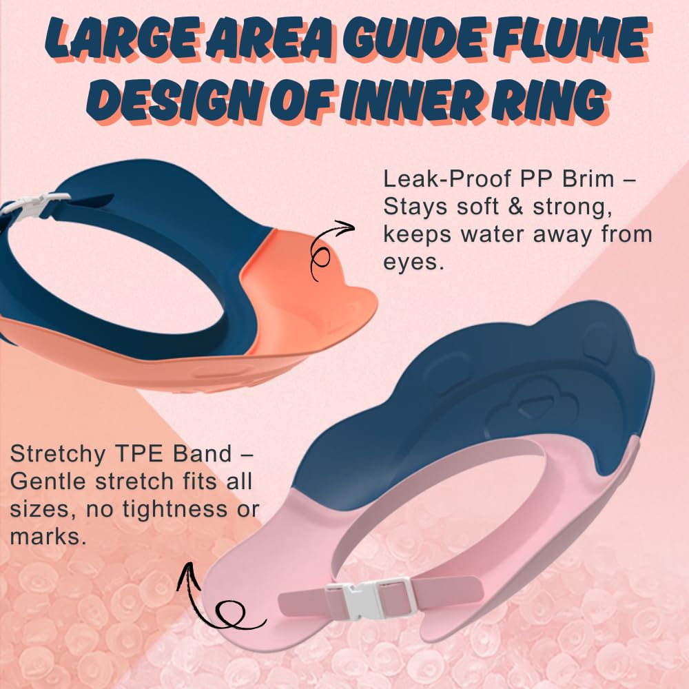 Baby Shower Cap soft silicone close-up highlights gentle comfortable material.