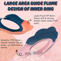 Baby Shower Cap soft silicone close-up highlights gentle comfortable material.