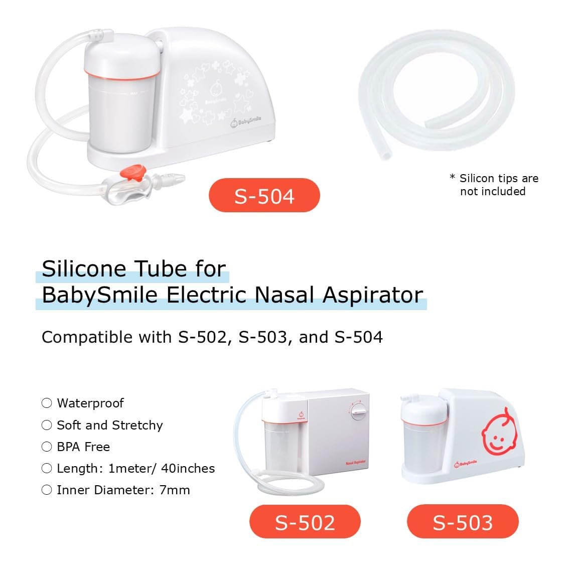 BabySmile BPA-free hospital-grade tube promotes safe replacement