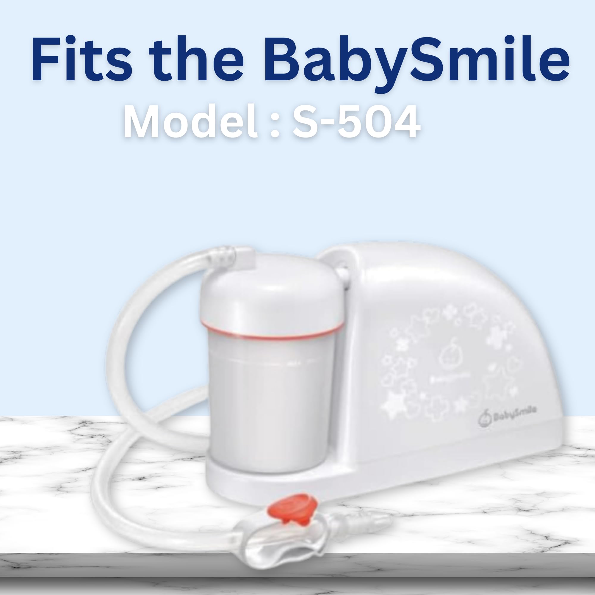 Transparent BabySmile tube helps monitor suction and cleanliness