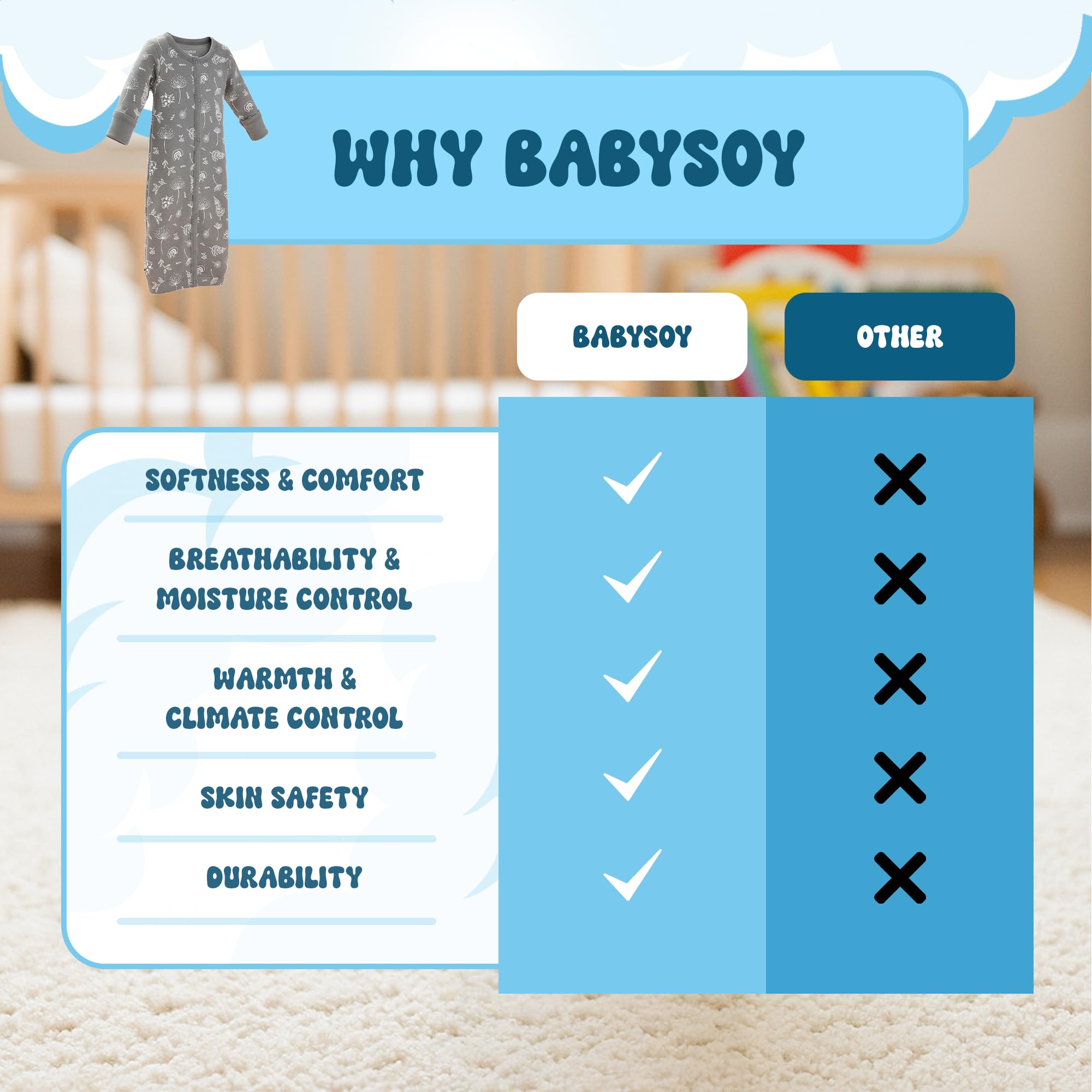 Babysoy reversible mittens protect tiny cheeks during sleep