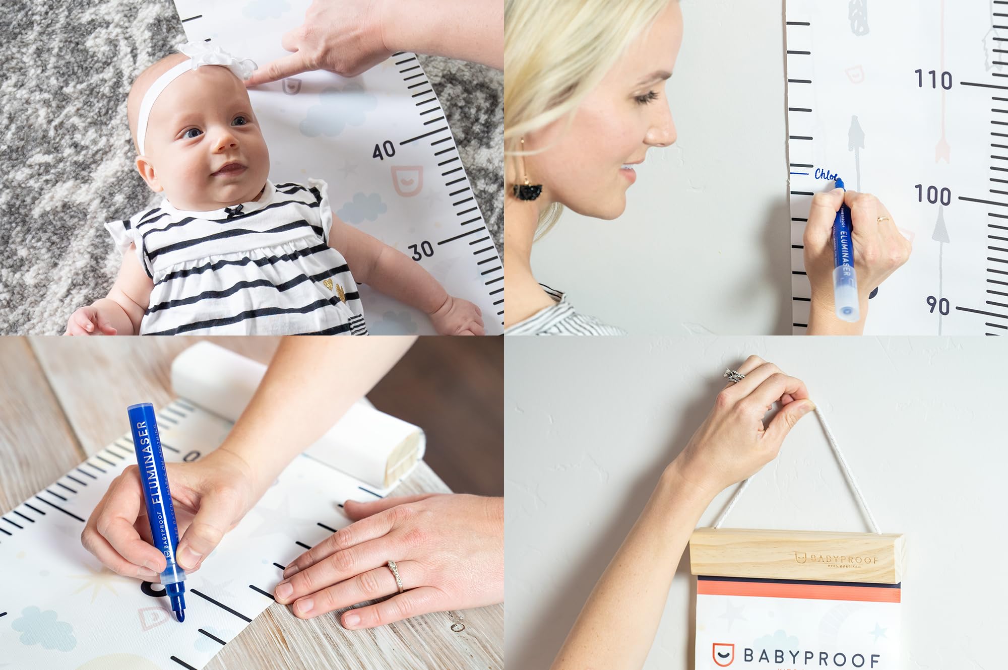BabyProof Growth Chart room ambience with soft light for cozy spaces
