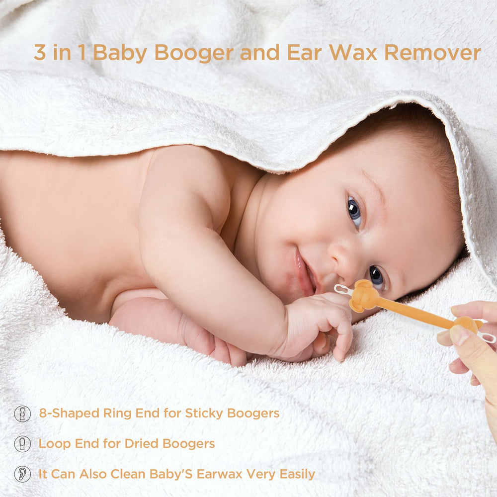 Babysun 3in1 nose booger remover loop cleans dried boogers safely before bedtime