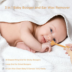 Babysun 3in1 nose booger remover loop cleans dried boogers safely before bedtime