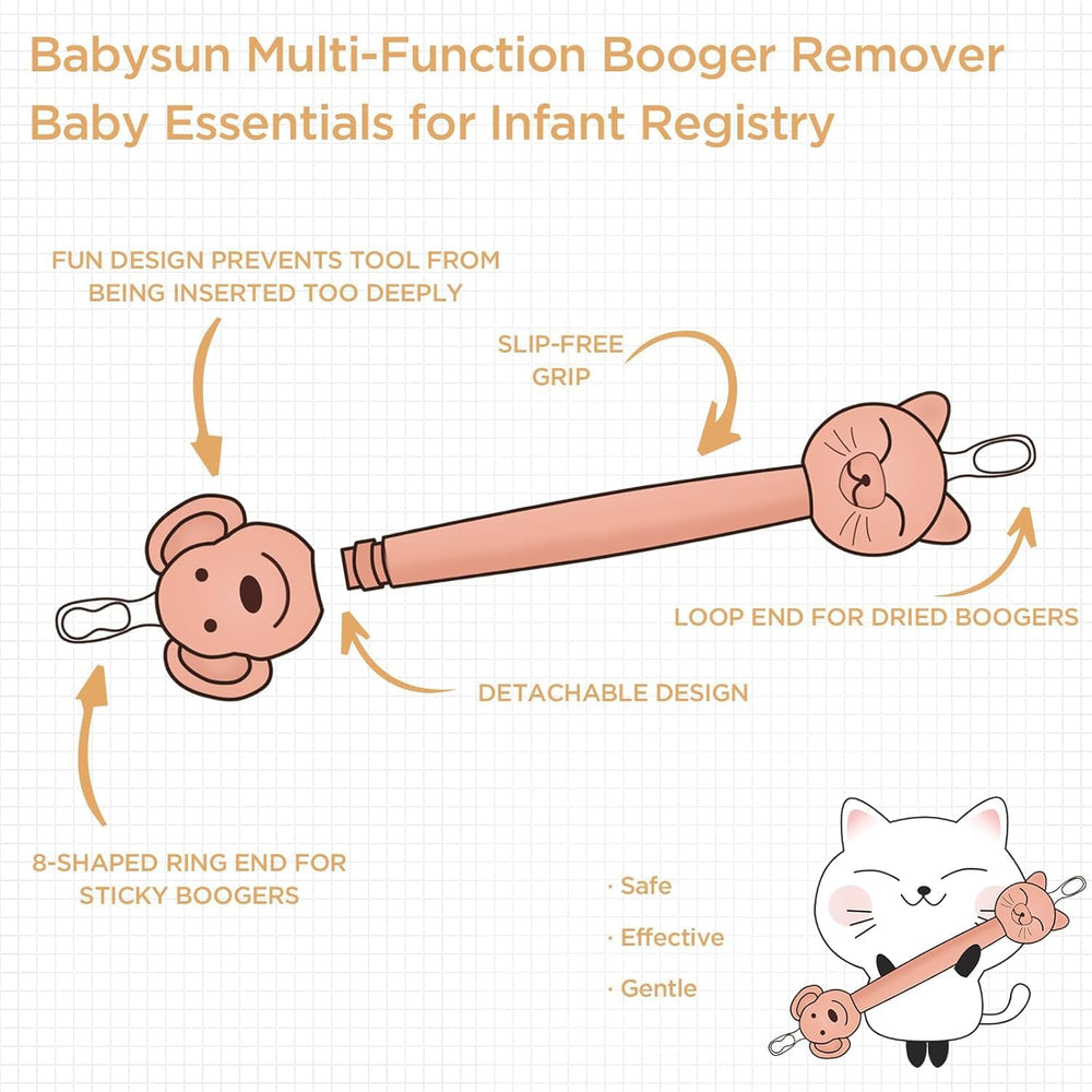 Babysun ear cleaner soft silicone end provides gentle contact during cleaning