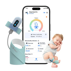 Babytone baby sock monitor heart rate sensor delivers real-time heartbeat tracking for peace of mind.