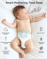 Babytone smart monitor rollover alert visual shows infant position changes quickly